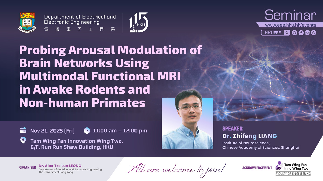Seminar on Probing Arousal Modulation of Brain Networks Using Multimodal Functional MRI in Awake Rodents and Non-human Primates