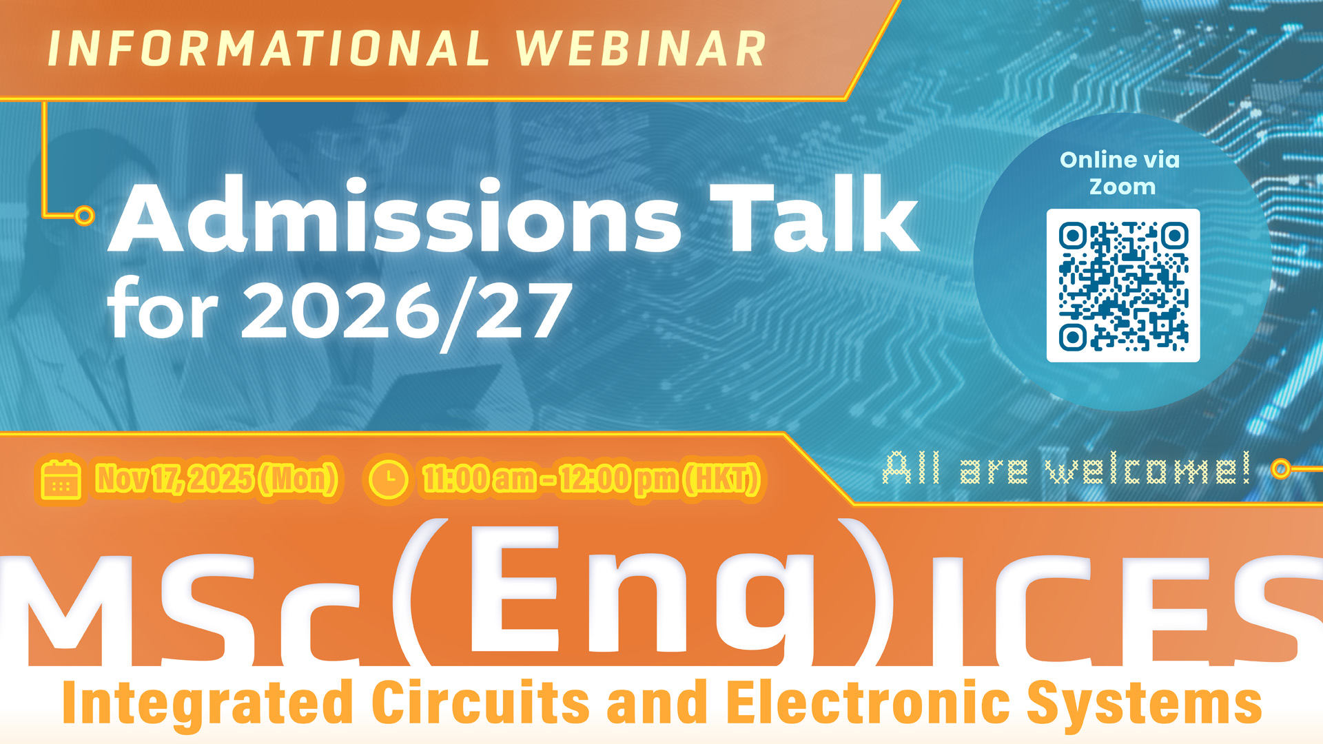 Informational Webinar on the MSc(Eng)ICES (Integrated Circuits and Electronic Systems) Admissions for 2026/27