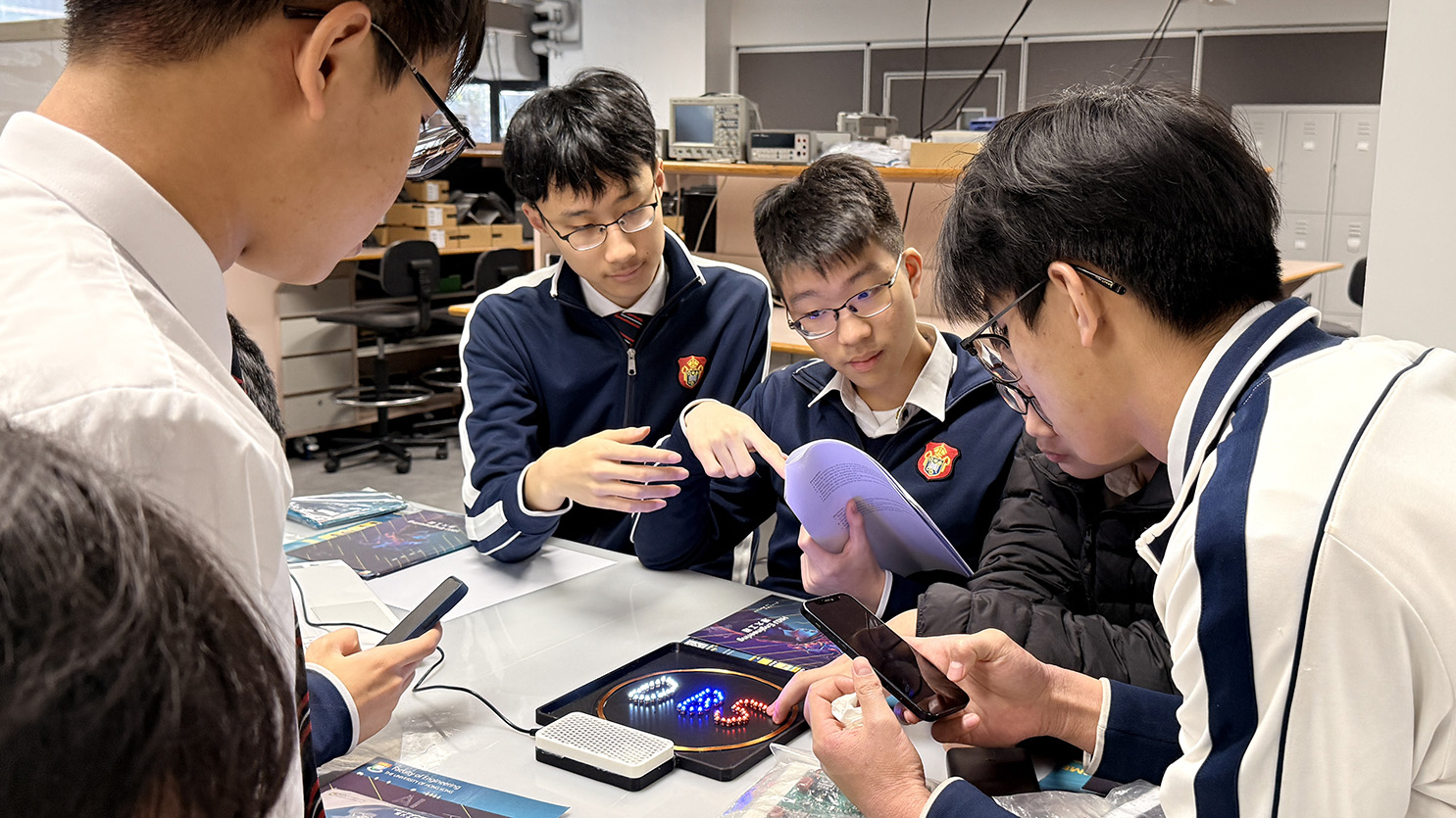 During the workshop, students collaborated in groups of five to complete a series of tasks.