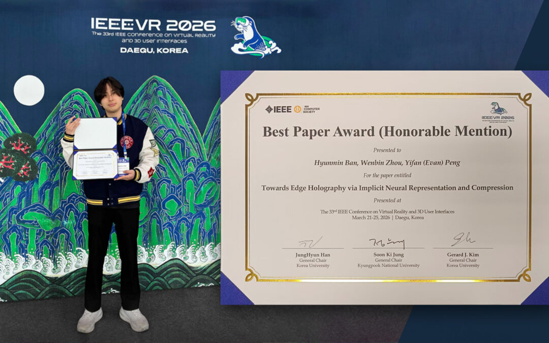 HKUECE PhD Students Win Best Paper Honorable Mention Award at IEEE VR 2026