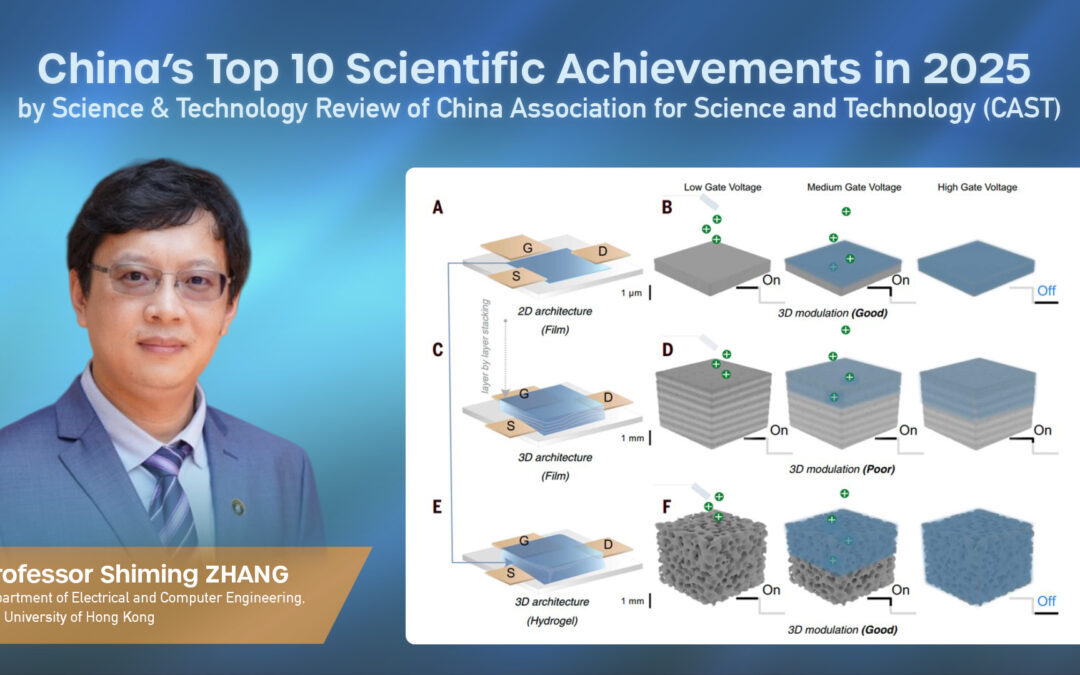 Professor Shiming ZHANG’s Hydrogel Transistor Research Named Among China’s Top 10 Scientific Achievements in 2025