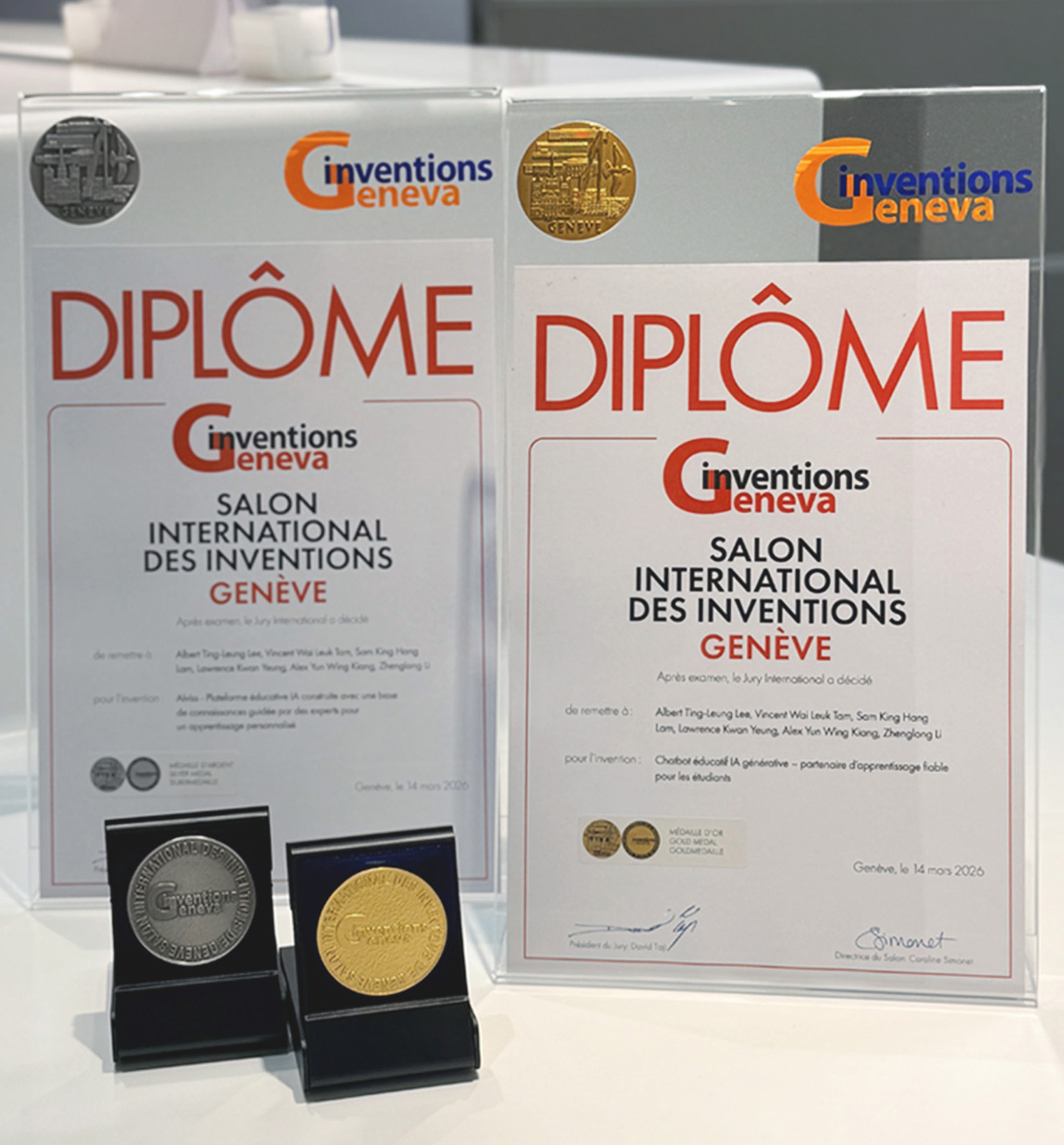 HKUECE K-Bot Team Wins Gold and Silver Medals at 51st International Exhibition of Inventions in Geneva